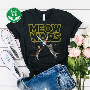 Meow Wars Shirt, Funny Star Wars Parody Gift, Cat Shirt, Cat Lovers, Funny Cat Saying, Cute Cate Tee, Cat Lady Shirt, Kitty cat Shirt