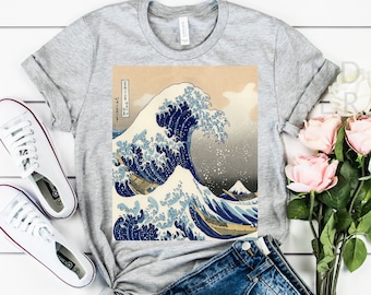 Great Wave Off Kanagawa Shirt, Japan Shirt, Japanese Grunge Shirt, Aesthetic shirt, Kawaii clothing, Hokusai, Japanese tee