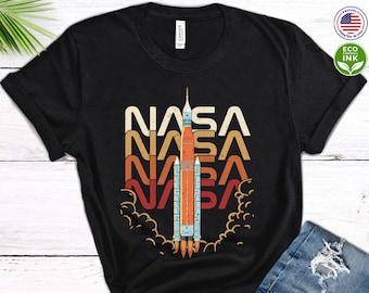 Nasa Artemis Rocket Shirt, Vintage Artemis Take Off, Return To Moon, One Mission Launch Shirt / T-shirt / Sweatshirt / Long Sleeve / Hoodie