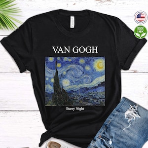 Vincent Van Gogh The Starry Night Shirt, Classic Art, Vintage, Aesthetic Clothing Kids Shirt / T-shirt / Sweatshirt / Long Sleeve / Hoodie