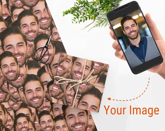 customized gift paper CUSTOM Wrapping Paper, Personalized Wrapping Paper, Custom Face Wrapping Paper, Create your own Wrapping, Custom Gift Wrap, Christmas Wrap