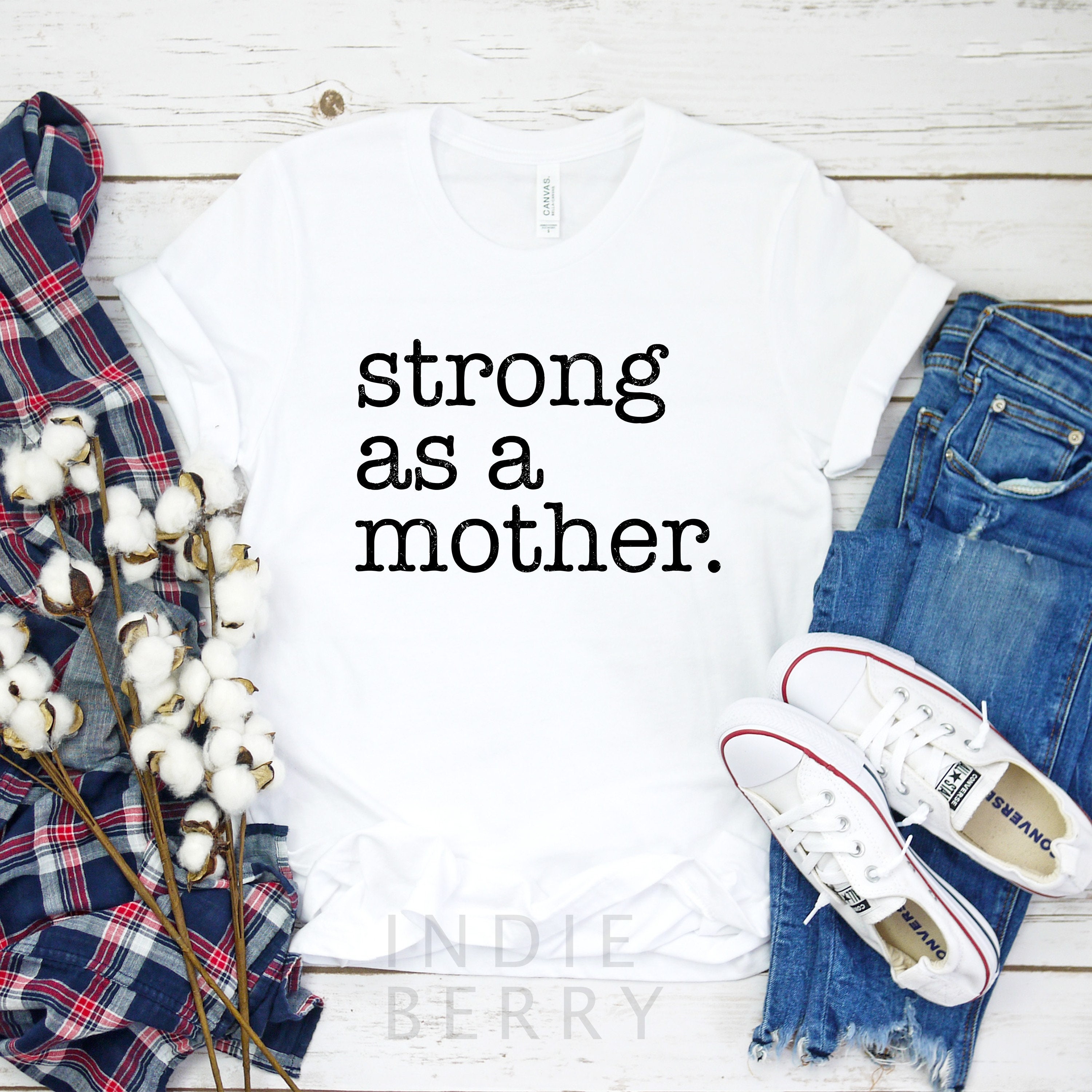 Mothers Day / Strong as A Mother/ Cute Mommy Shirt/ Tough Mom | Etsy