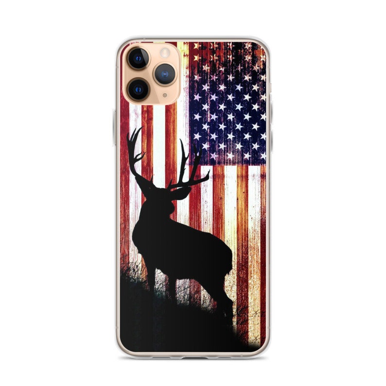 Hunter Elk Deer Buck Hunters Bow Hunting USA Patriot Flag iPhone SE 2020 / 7 / 8 / Xs / XR / 11 / 11 Pro / 12 / 12Pro Case 画像 6