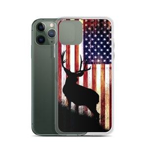 Hunter Elk Deer Buck Hunters Bow Hunting USA Patriot Flag iPhone SE 2020 / 7 / 8 / Xs / XR / 11 / 11 Pro / 12 / 12Pro Case 画像 5
