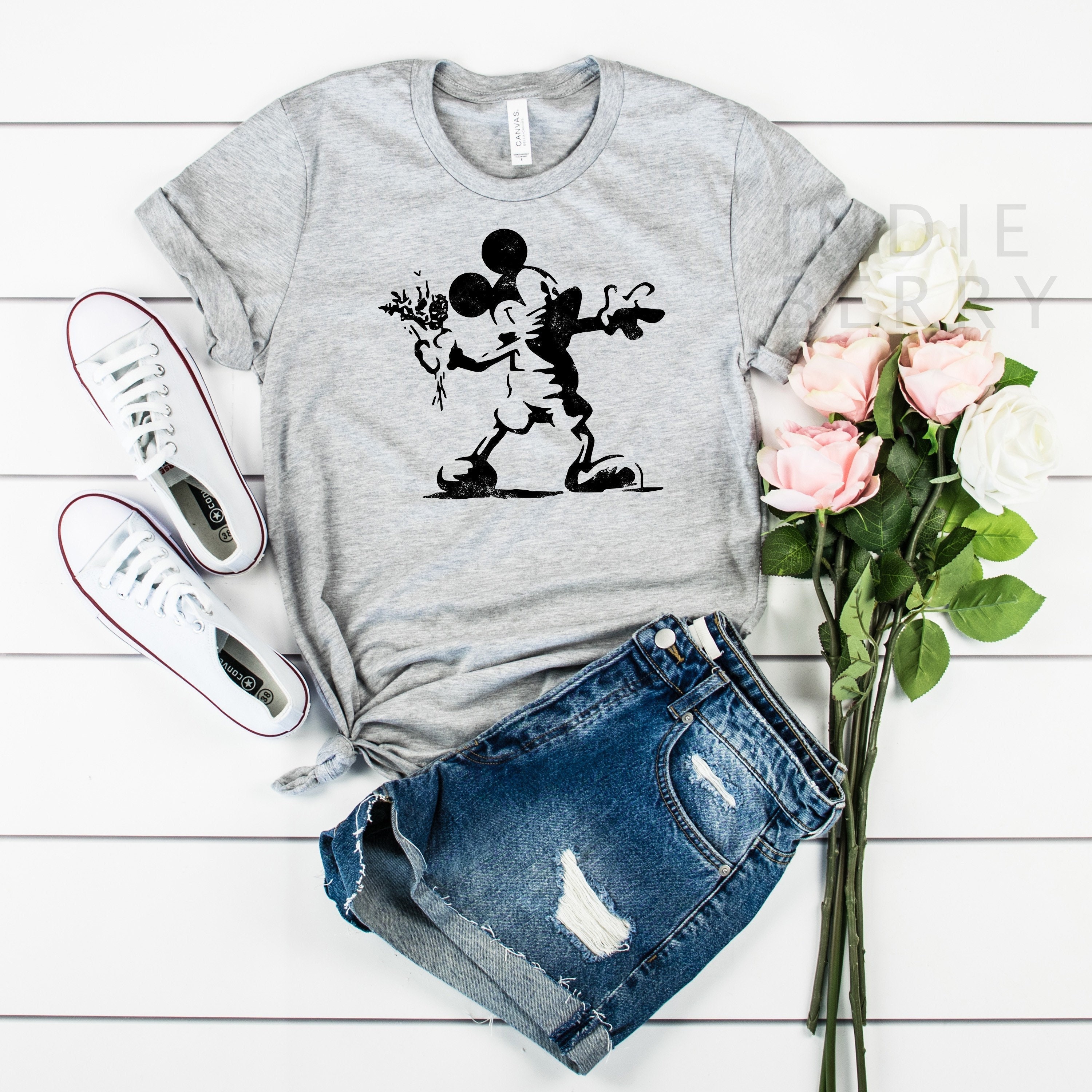 Banksy Mickey Mouse Graffiti Shirt / Long Sleeve / Hoodie - Etsy ...