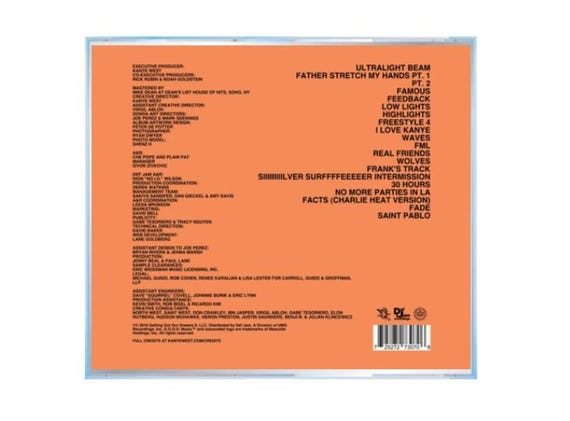 Kanye West | the Life of Pablo Album CD | Free Shipping! - Etsy