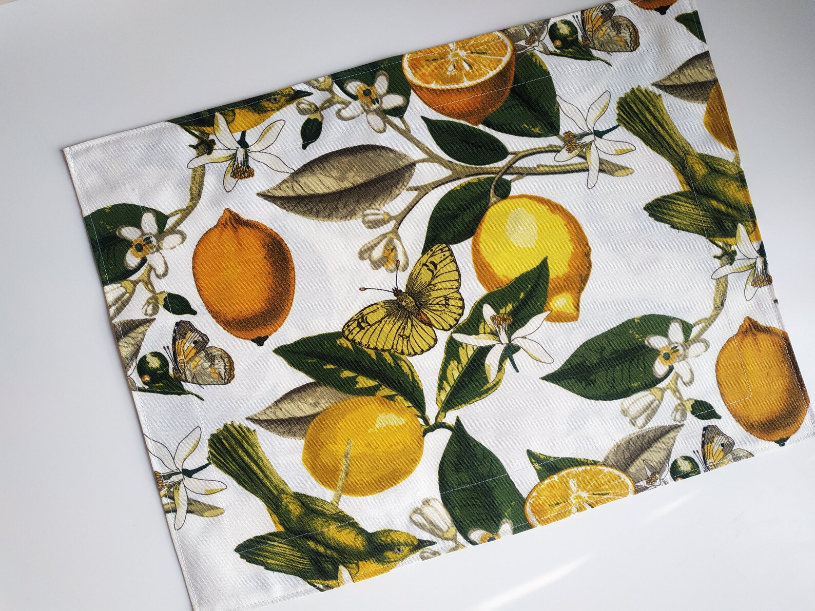 Lemon placemats set of 4 or 2 doublesided placemat with Etsy