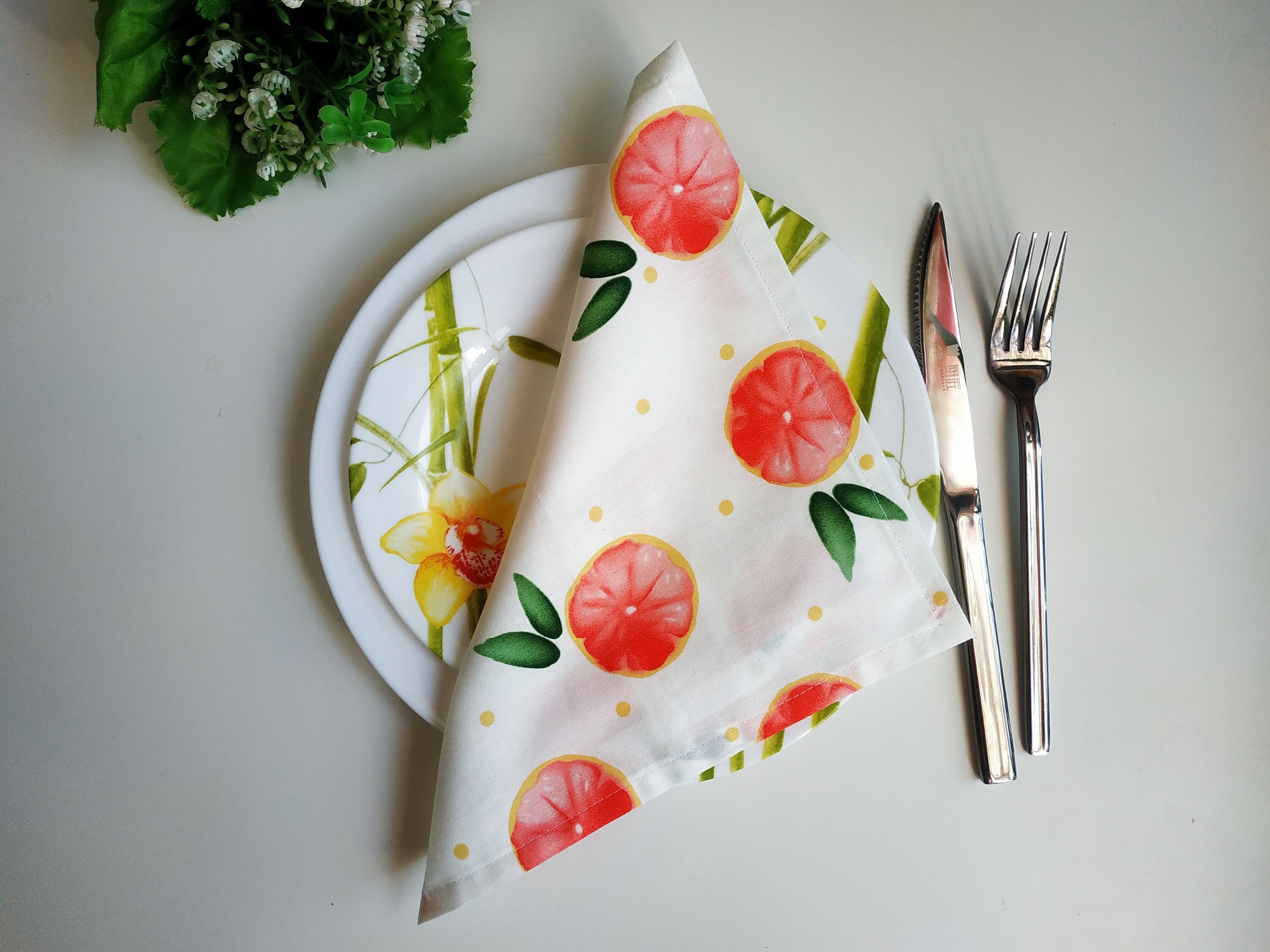 Citrus cloth Napkins Set of 2 4 6 dinner napkins Etsy