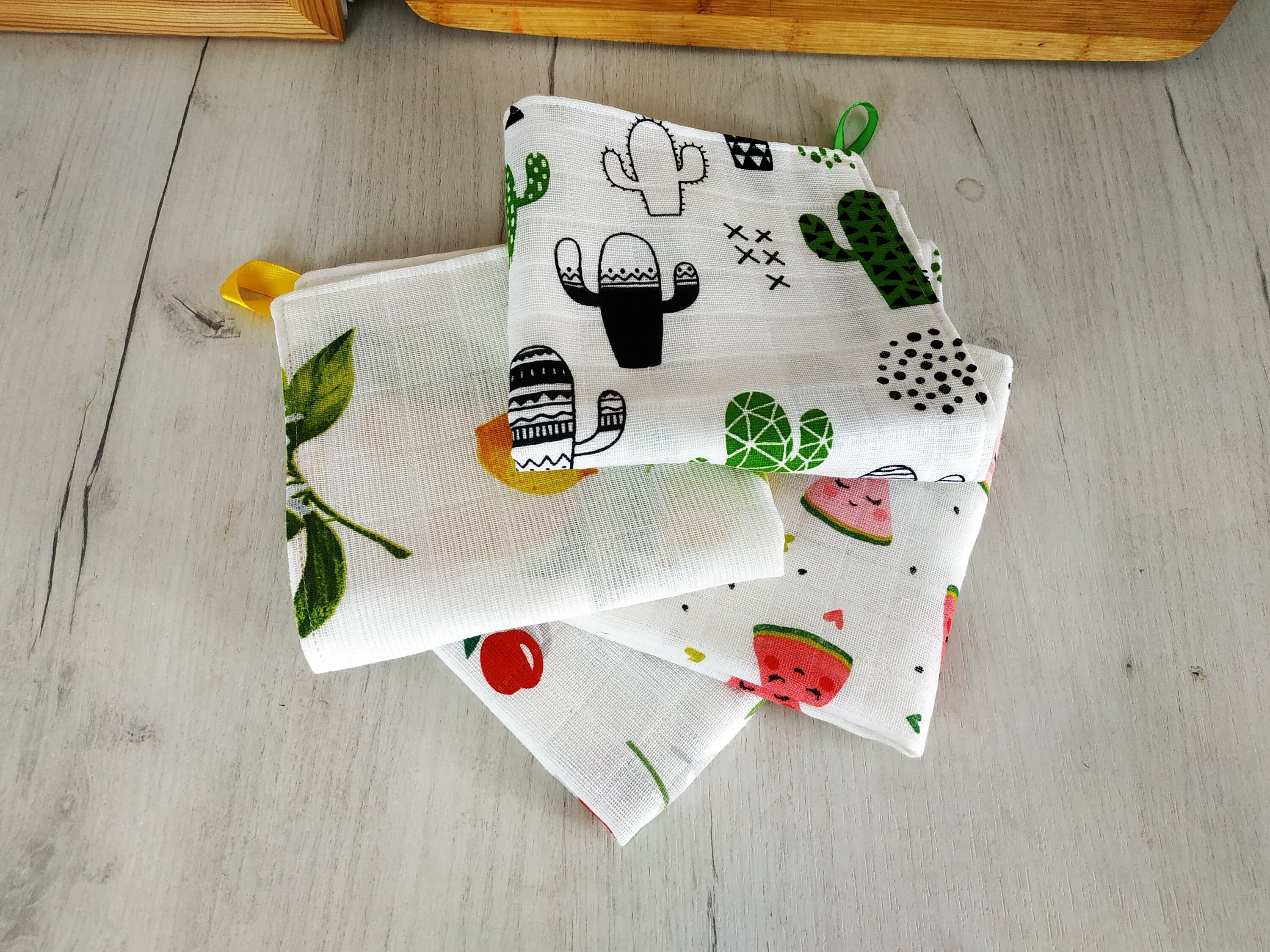 Muslin kitchen towel with Watermelon print thanksgiving tea Etsy