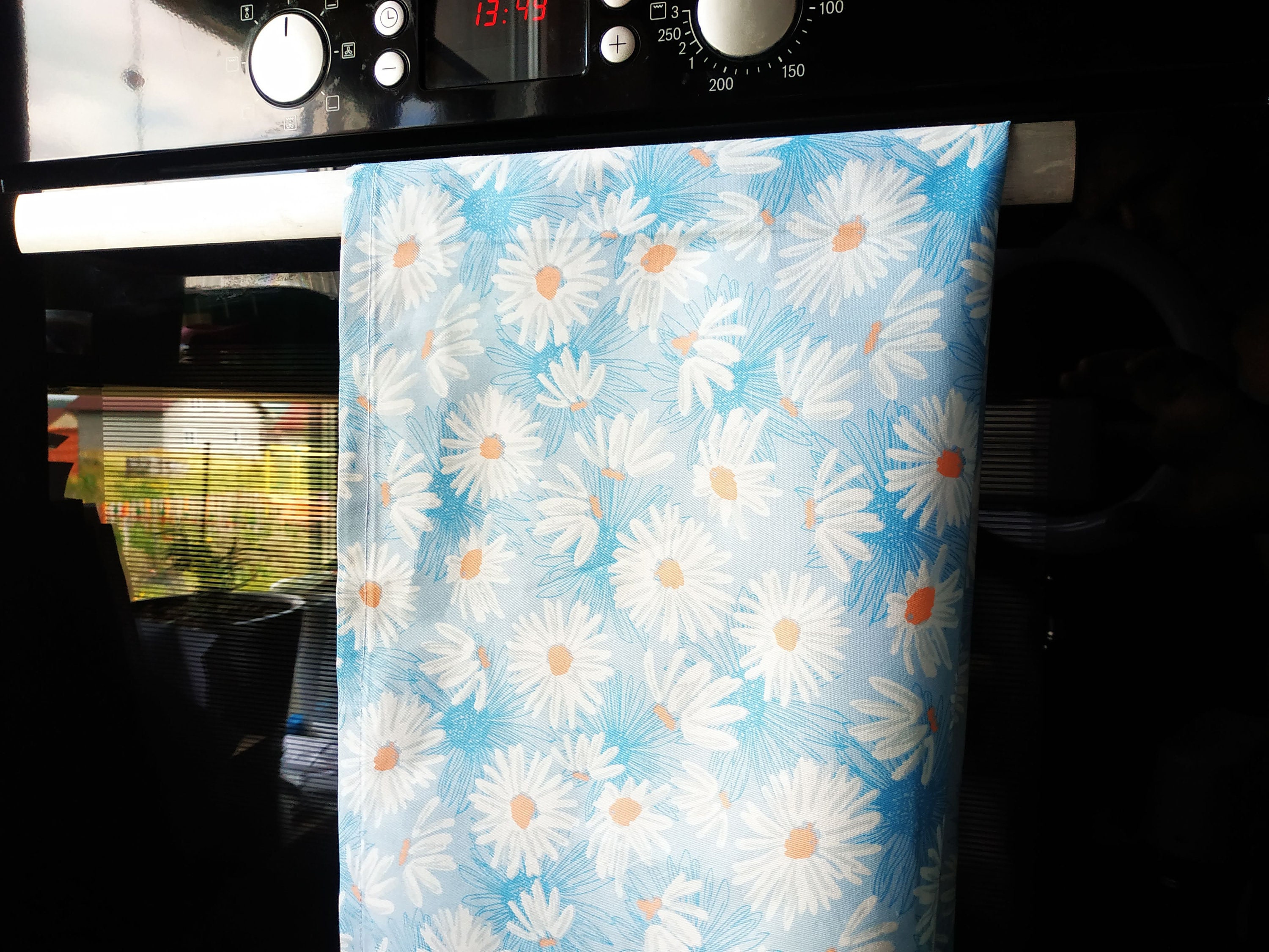 Toalla de té azul toalla de cocina con estampado de | Etsy