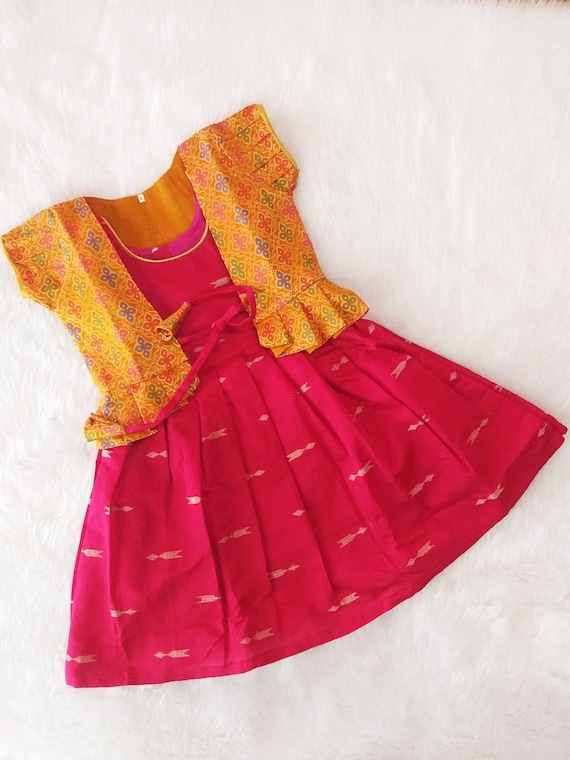 Ikkat frocks clearance designs for babies