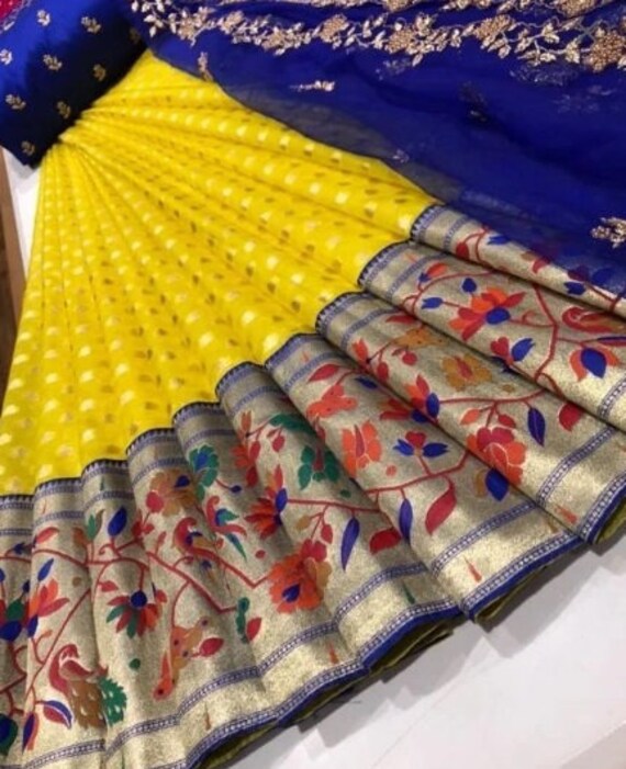 Half Saree Set Pattu Pavadai Dhavani Unstitched Etsy Half Saree Set Pattu Pavadai Dhavani Unstitched Etsy