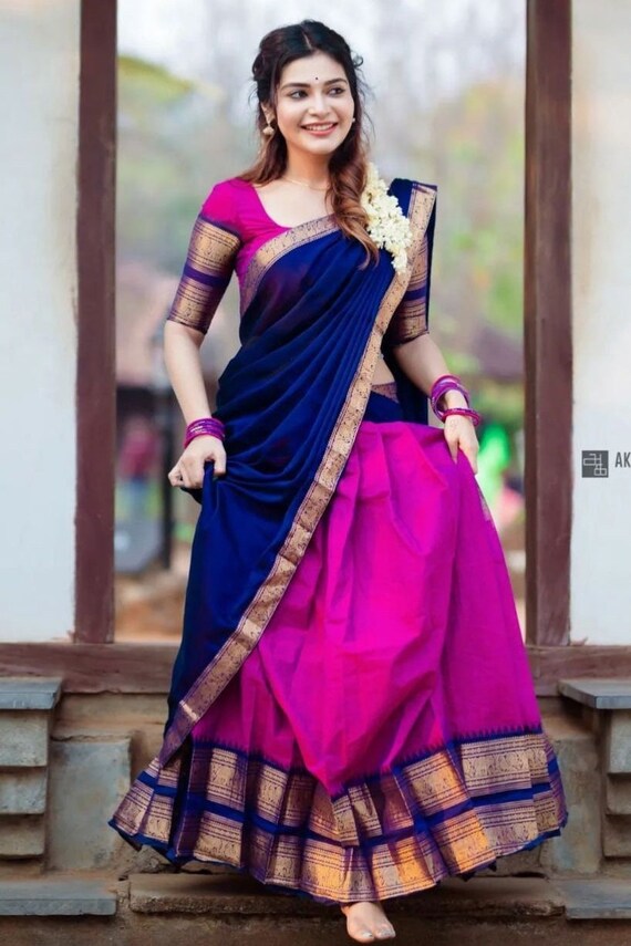 silk cotton half sarees