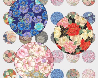 Digital images board for cabochons "Flowers of Japan"