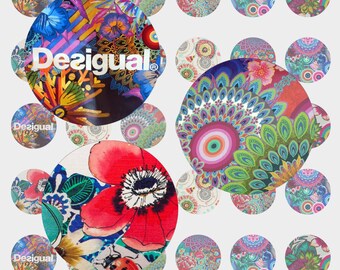 Digital images board for "Desigual" cabochons