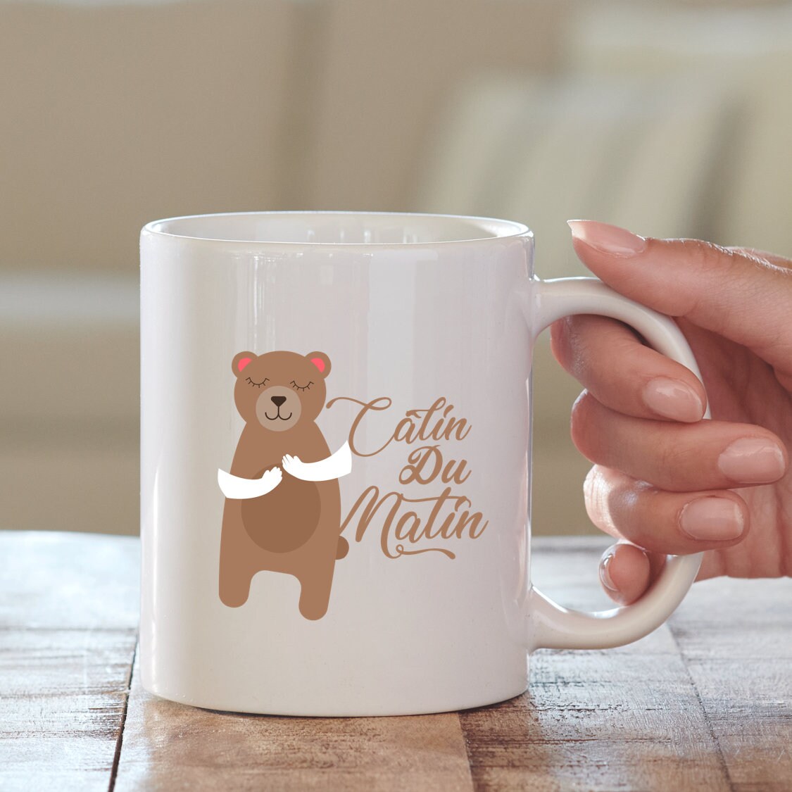 Câlin du Matin Mug Coffee Mug in French Morning Joy Cup Etsy