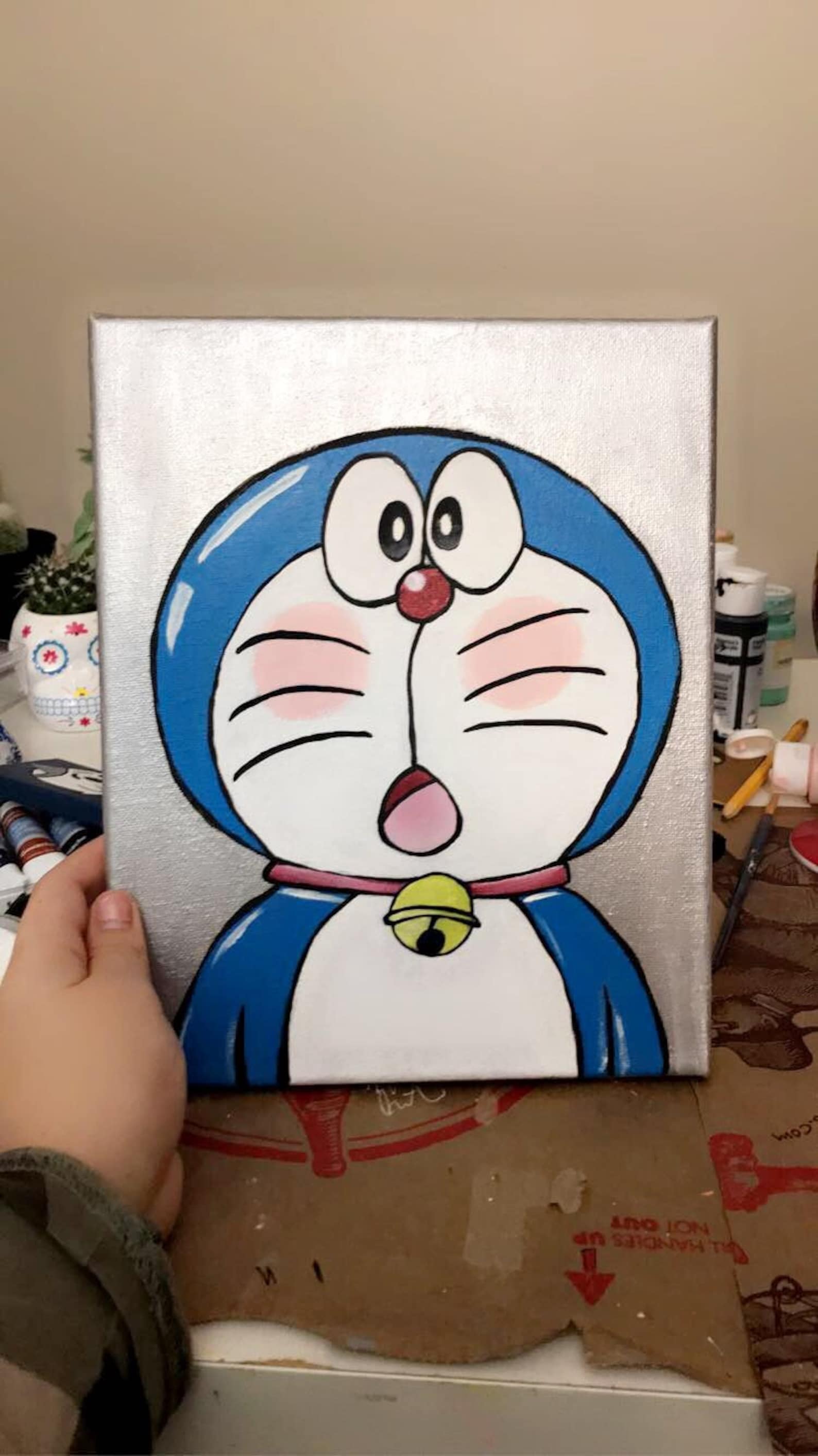 Doraemon Canvas Painting Etsy