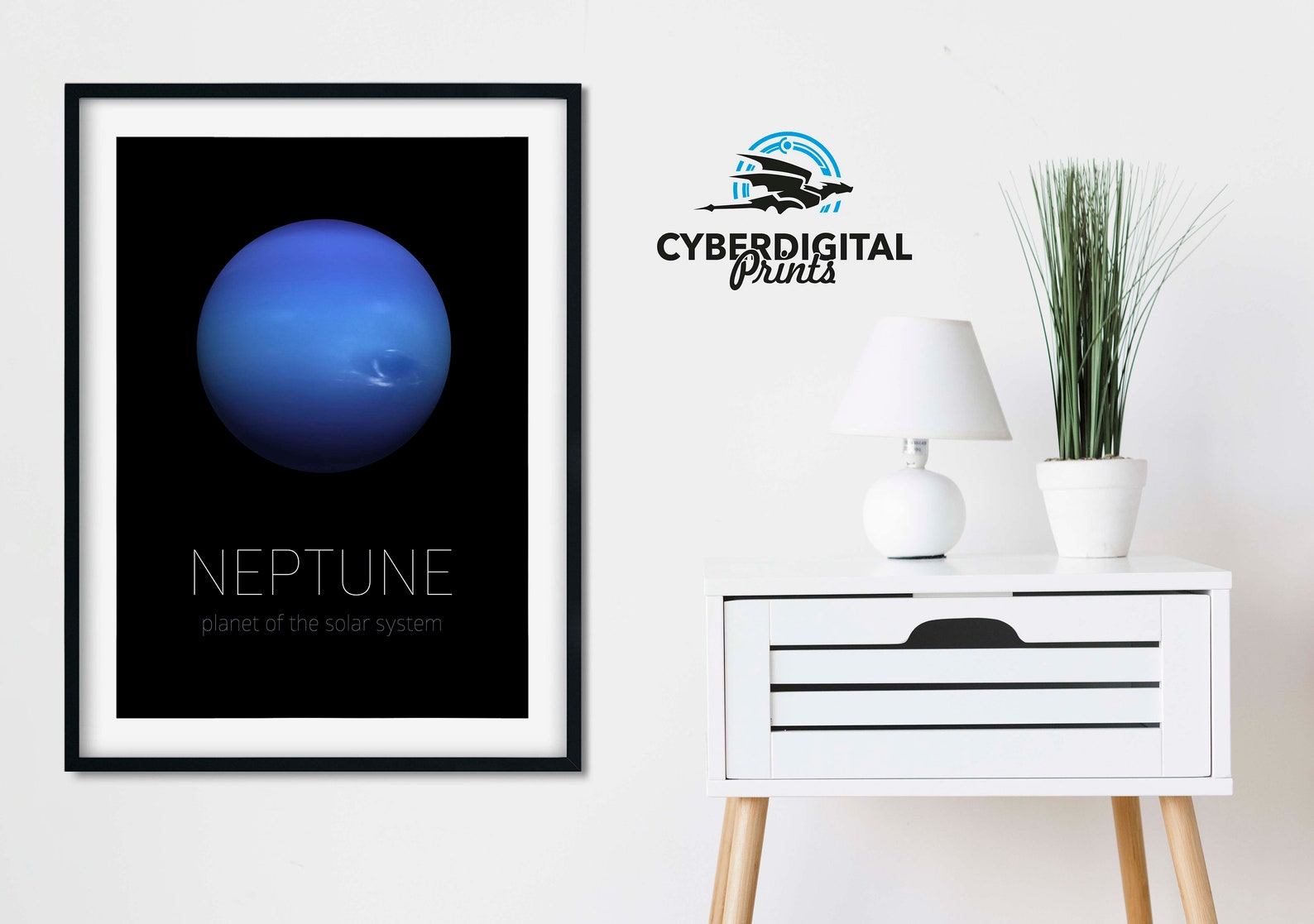 Neptune Print Printable Art Poster Modern Etsy