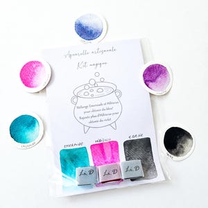 Magic artisanal watercolor kit 3x half pan