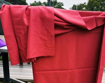 70’s or 80’s polyester drill suiting – 60” wide, 3.5m long – terra cotta