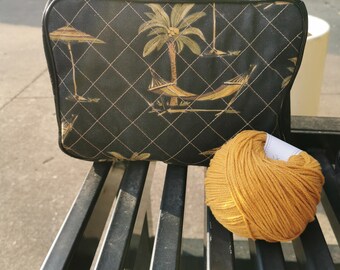 Project/cosmetic bag made from second hand materials