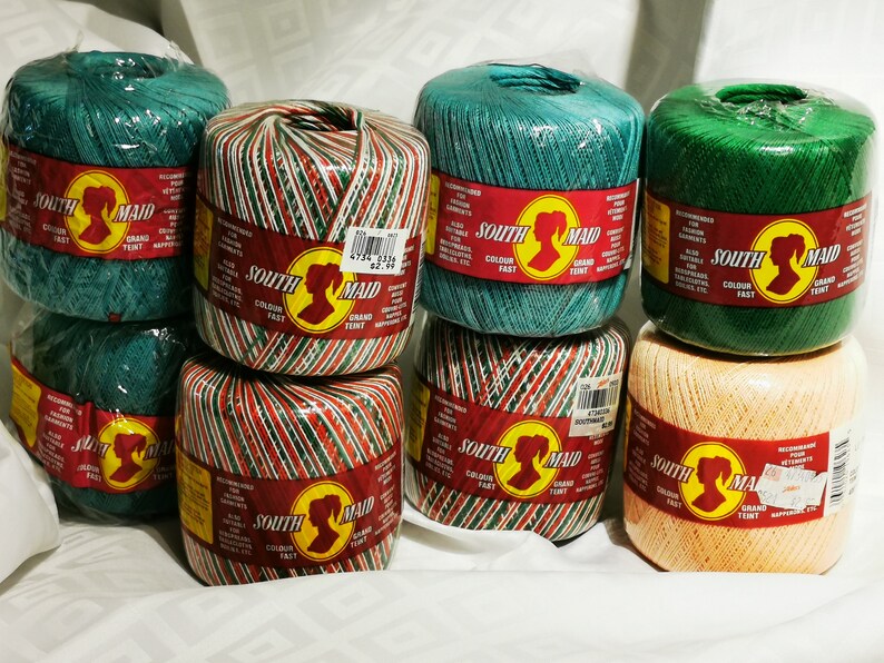 South Maid Crochet Thread 100 mercerized cotton Etsy