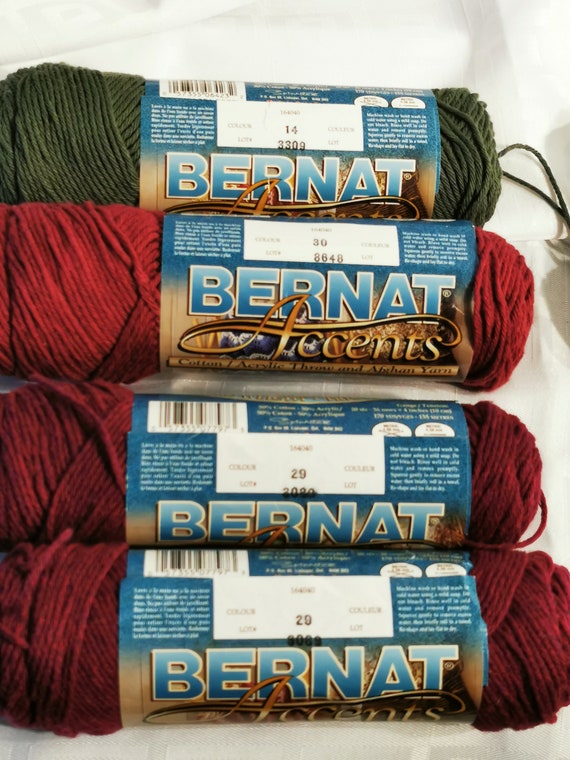 Bernat Handicrafter Accents Worsted Weight 50 Cotton 50 Percent Acrylic Yarn 155m per Skein Etsy