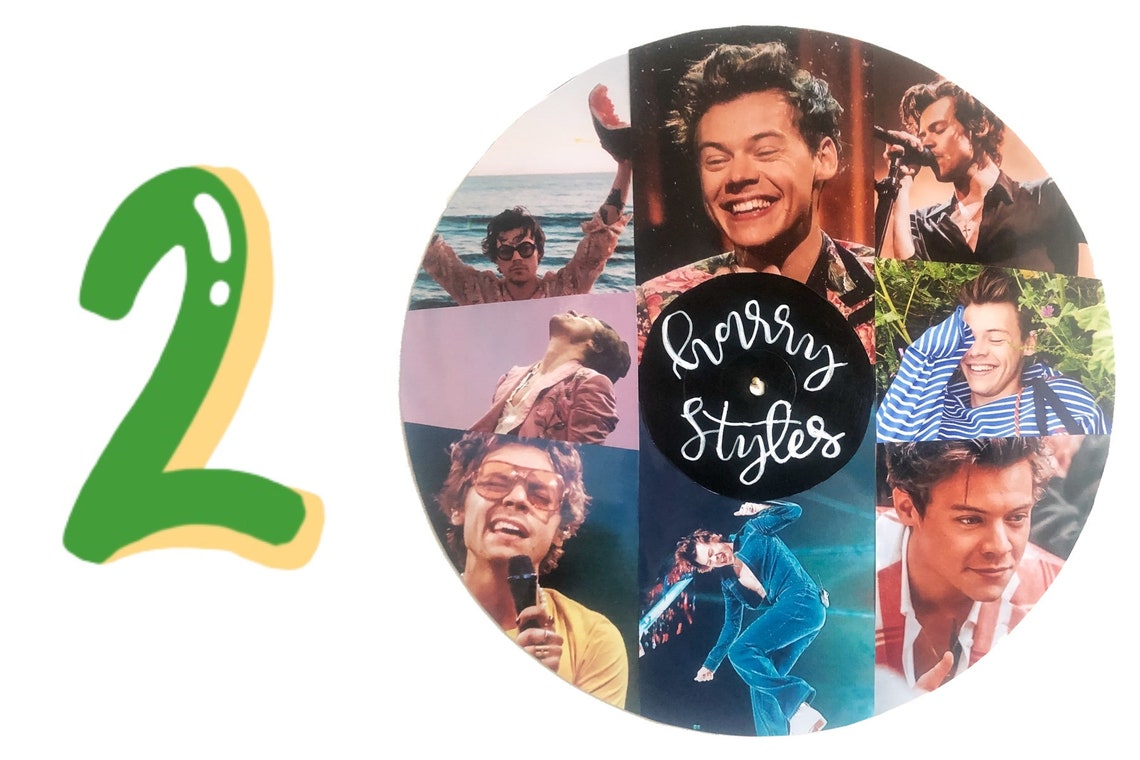 HARRY STYLES 12 disco de vinilo en collage a mano Etsy