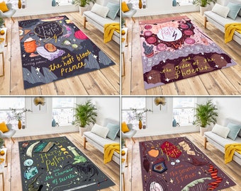 Harry Potter Rugs Non-Slip Area Rug Living Room Bedroom Floor Mat Flannel Carpet