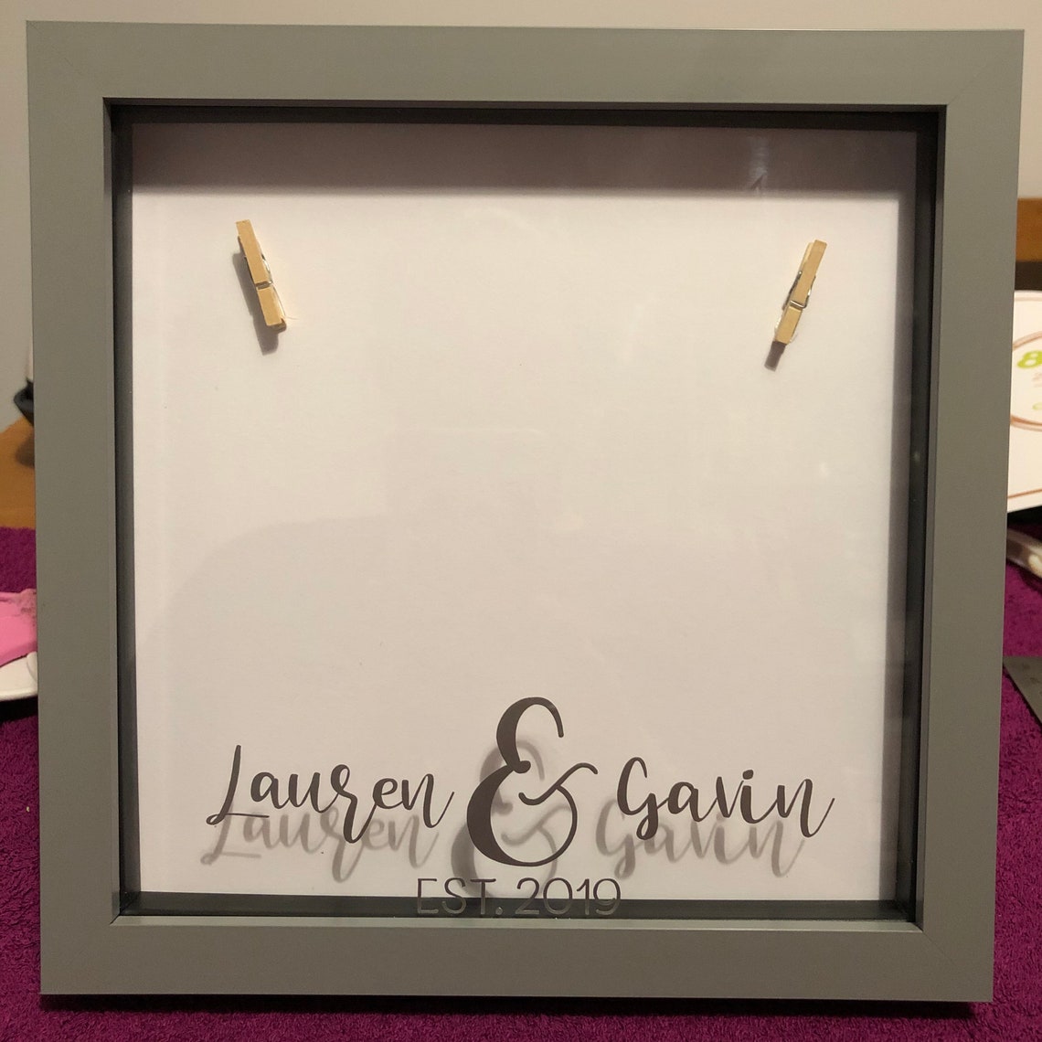 Personalised couple photo frame Etsy