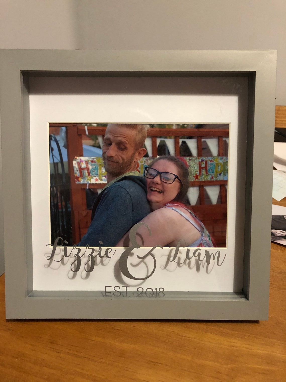 Personalised couple photo frame Etsy