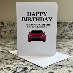 Cartão De Aniversário Engraçado Muscle Car SS
