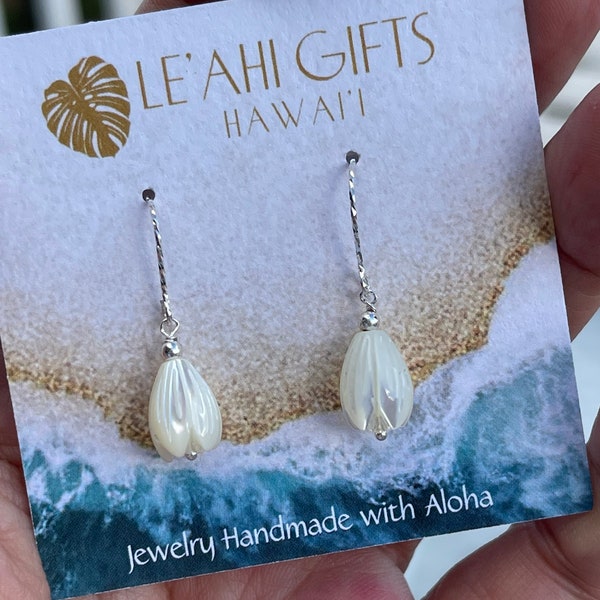 Hawaiian Pikake Sparkle Gold or Silver bead Earrings Hawaiian