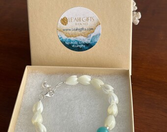 Ke Aloha ハワイアン ピカケ マザーオブパール ブレスレット (925