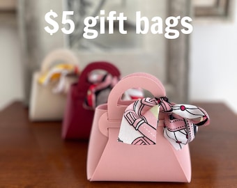 2x Mini Purse Wedding Bridesmaid Gift bags Birthday Wedding souvenir pink red white