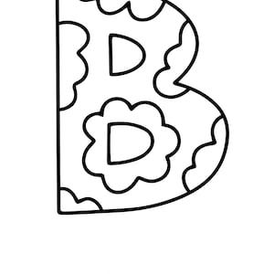 Letra B para colorear