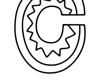 Letter C coloring page