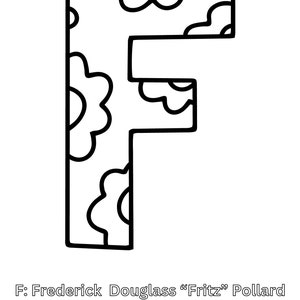 Letter F coloring page