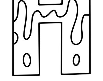 Letter H coloring page