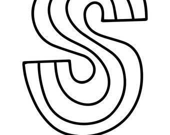 Letter S coloring page