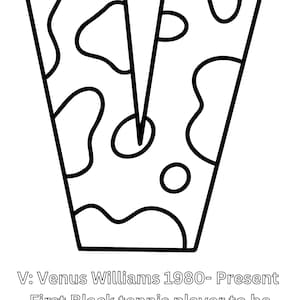Dibujo de Letra V para colorear