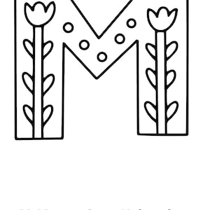 Dibujo de Letra M para colorear