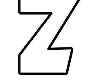 Letter Z coloring page