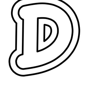 Dibujo de Letra D para colorear