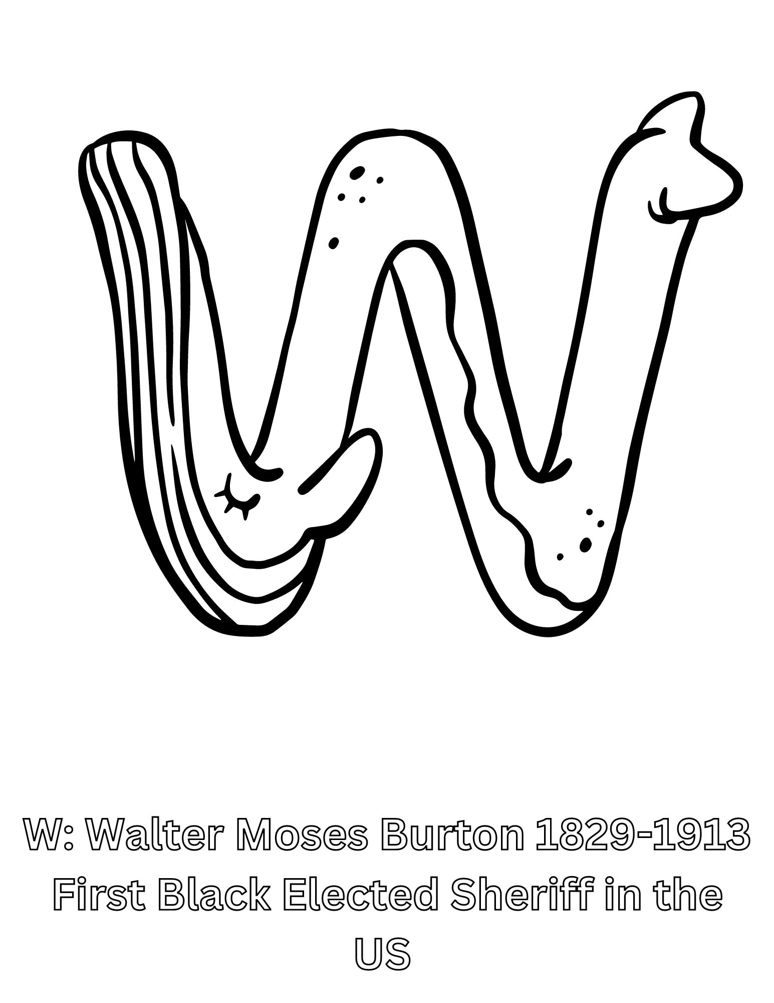 Letter W Coloring Page - Etsy