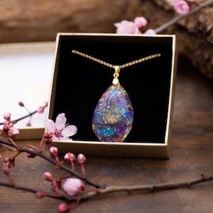 Orgonite Pendant | Pranadrop® Genesis | Bismuth | Handmade in Germany | Spiritual Necklace | Meditation Jewelry