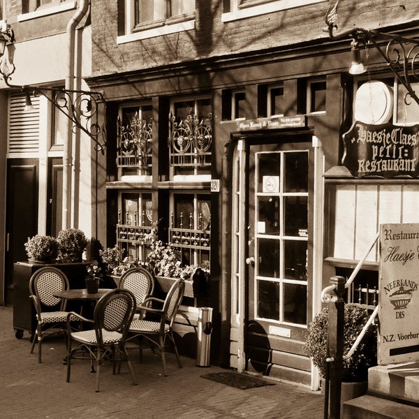 New Amsterdam Cafe, Holland, The Netherlands, Sepia-Toned