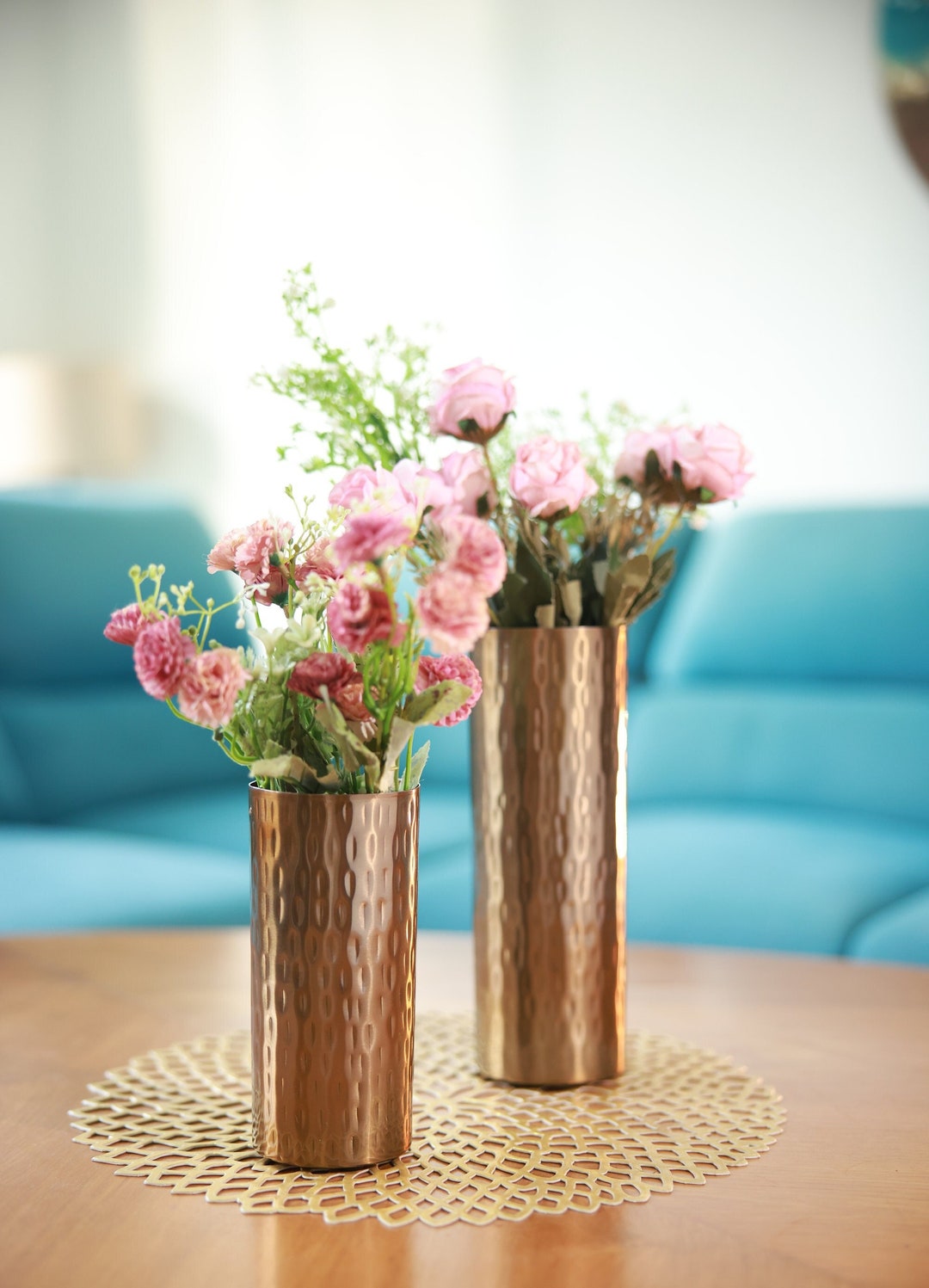 Elegant Tabletop Flower Pots Indoor Planter Home Decor Handcrafted Indian Blossom With Style and