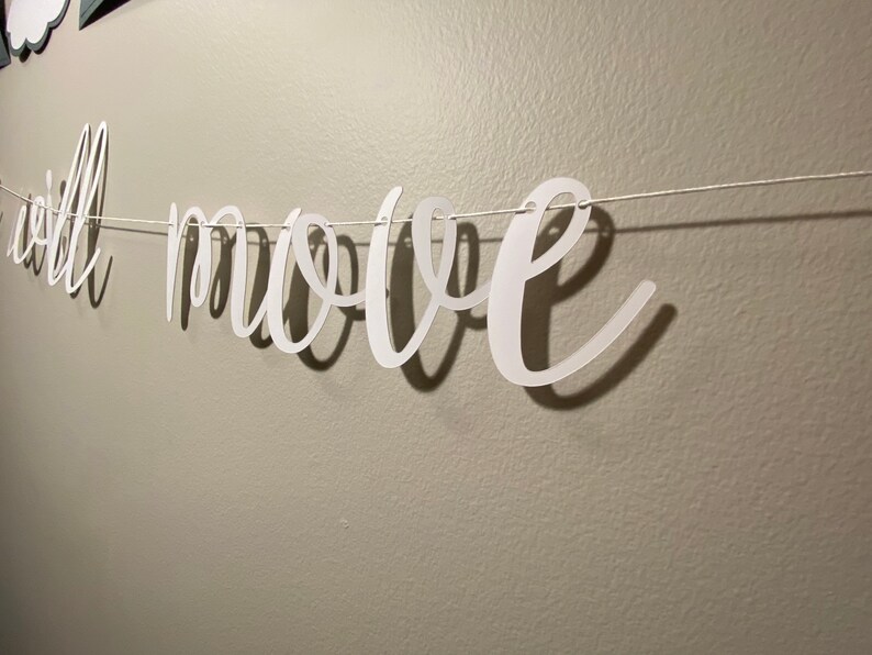 Mountain baby room themed cardstock banner