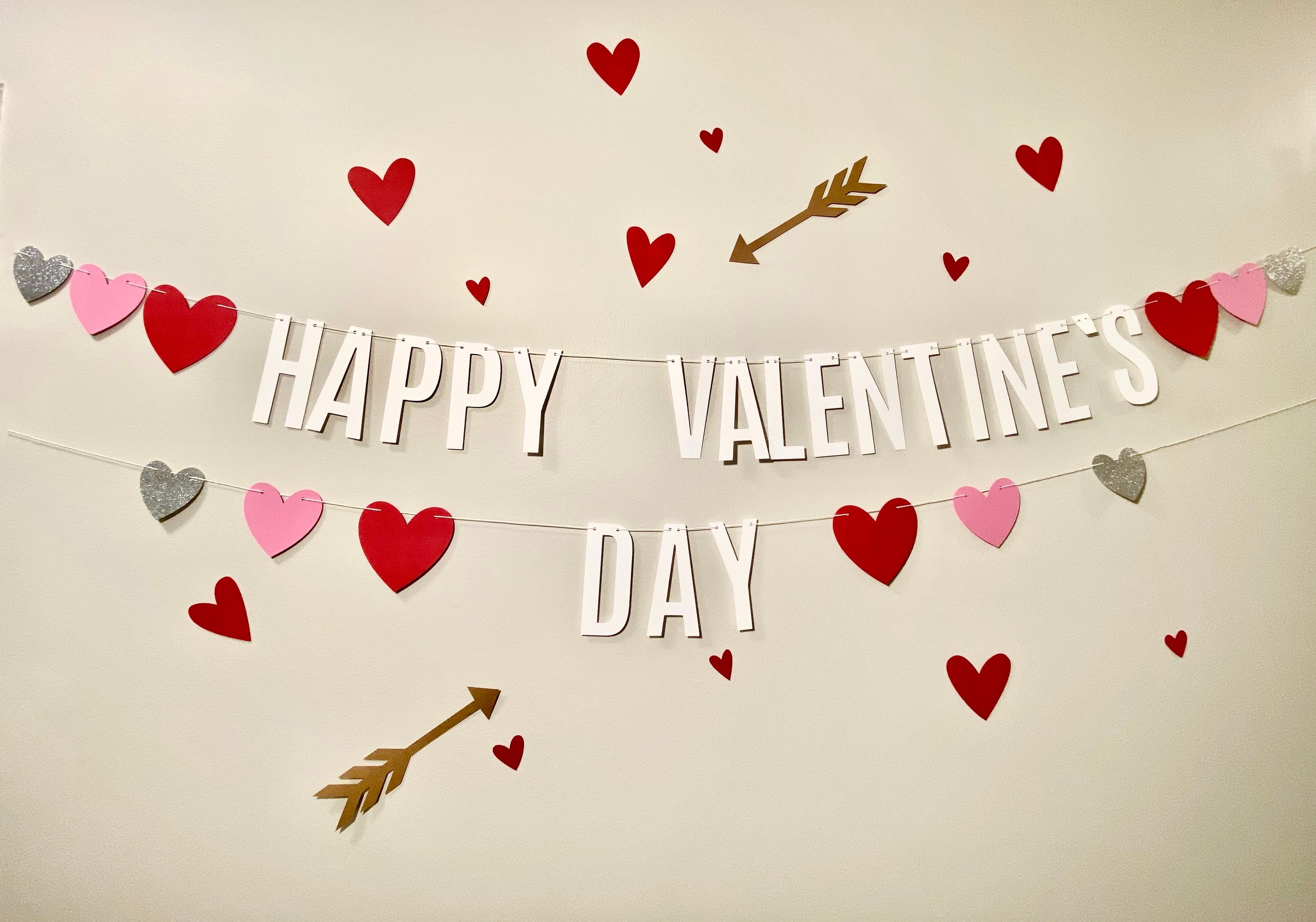 Banners valentine vector happy valentines vertical packs ai edit ago years Happy Valentine's Day Banner Valentine Valentines Day | Etsy